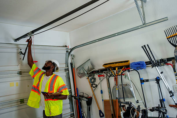 Professional Garage Door Panel Replacement technician working in Lakeview, WA